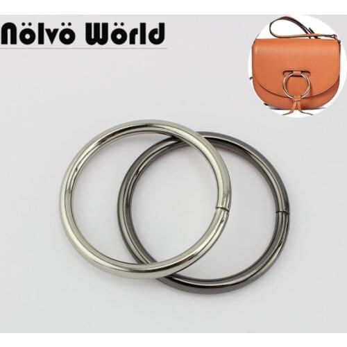 Nolvo World 5-20-100pcs 4 colors 5mm wire 5cm 2 inch non welded big circle rings DIY bag handle hardware open o ring
