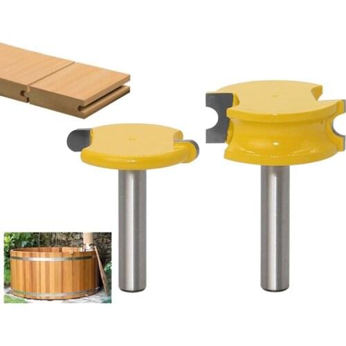 2 Pcs 8Mm Shank Canoe Flute And Bead Router Bit Set Woodworking Cemented Carbide Wood Tenon Milling Cutter Bits Tools