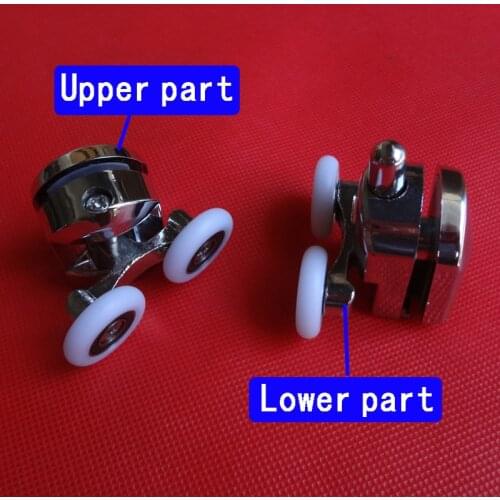 Set of 4pcs Alloy Material Shower Rooms Double Swing Roller /Runners/Wheels/Pulleys Diameter 20mm/23mm/25mm/27mm.4pcs/lot