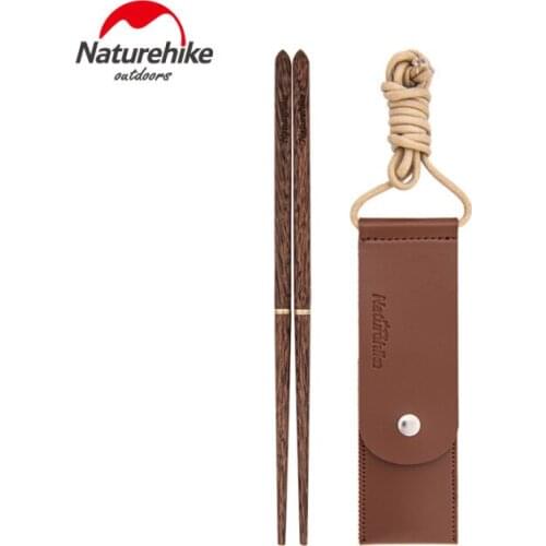 Naturehike Portable Folding wood Chopsticks Outdoor Camping Barbecue Picnic Tableware Chopsticks