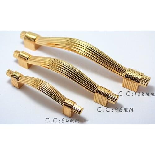 New High Quality European Zinc Alloy Gold Cabinets Handle/Pull Handle