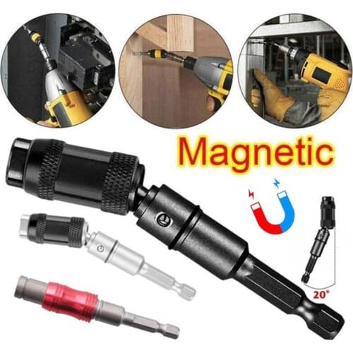 New Hex Shank Screw Bit Holder Adjustable Direction 20 Degree Angle Magnetic Screwdriver Extension Rod for 1/4'' Hex Shank Screw
