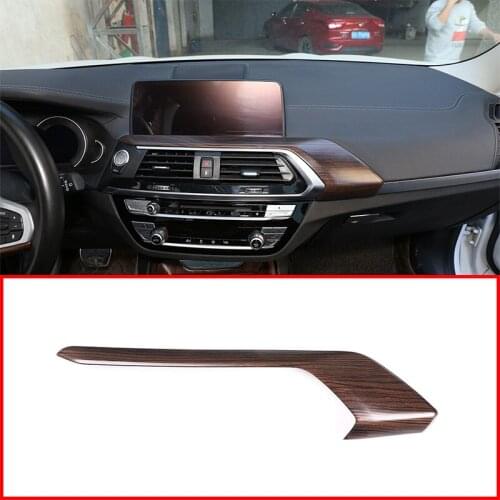 Car Center Air Vent Frame Trim Pine Wood Grain ABS For BMW X3 X4 G01 G02 2018 2019 LHD Accessories