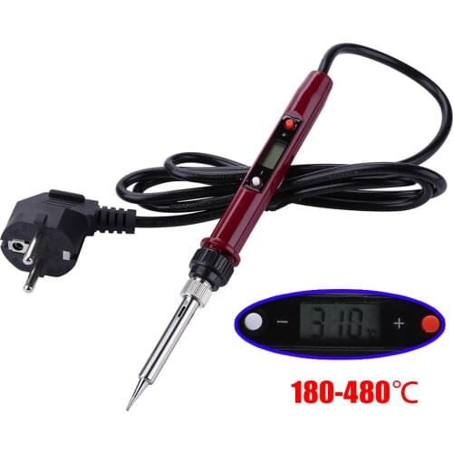 Adjustable Electrical Soldering Iron 220V 80W LCD Digital Welding Solder Iron With Regulator BGA Soldering Station Rework Tools