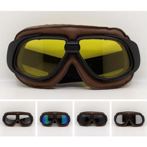 Motorcross Sunglasses Vintage Motorcycle Helmet Goggles Scooter Glasses Pilot Cruiser Steampunk Multicolor