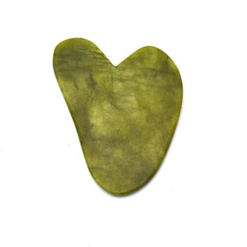 Light Green Xiuyan Jade Gua Sha Acupoint Massage Guasha Massager