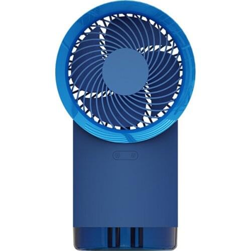 Cold fog fan Desktop circulating fan Visible natural wind Minimalist design USB fan white blue