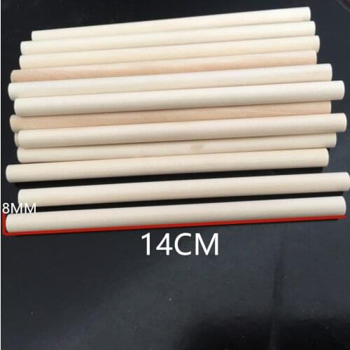 10pcs Wooden Dowel Rods Unfinished Hardwood Round Dowel Sticks, Crafts, DIY Projects
