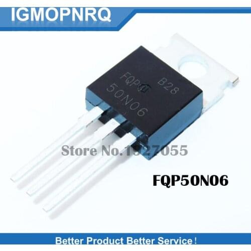 10pcs FQP50N06 TO220 RFP50N06 50N06 50A 600V MOSFET TO-220 N-channel