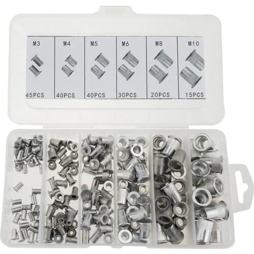 190 Pieces Flat Head Rivet Nut Insert From Size M3 M4 M5 M6 M8 M10