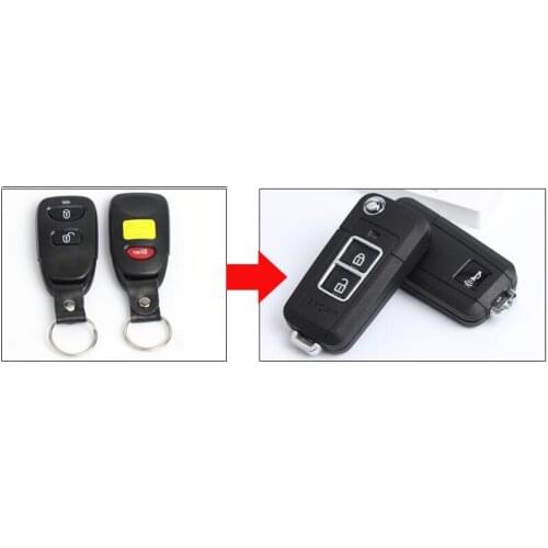 2+1 Buttons Replacement Modified Flip Folding Remote Key Case Shell For Kia Soul Fob Key Cover (2015 New Style !)