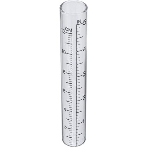 140mm Capacity Glass Rain Gauge Replacement Tube Clear Rain Gauge Tool Outdoor Home Garden Yard