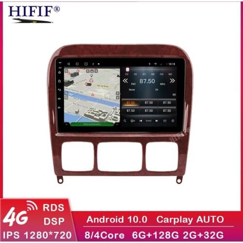 6GB+128GB Android 10 CAR GPS Stereo Radio Multimedia player for Mercedes Benz S Class W220 S280 S320 S350 S400 S430 S500 S600