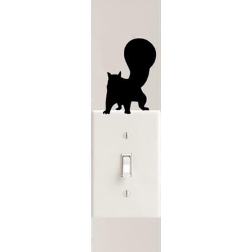 Squirrel Vinyl Decal Sticker Light Switch Kids Nursery Home Decor Car Window Laptop Decal Sticker