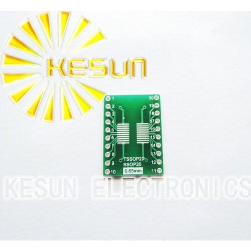 FREE SHIPPING 20PCS TSSOP20 SSOP20 MSOP20 SOP20 TURN DIP20 20pin IC adapter Socket / Adapter plate PCB Suitable for IC socket
