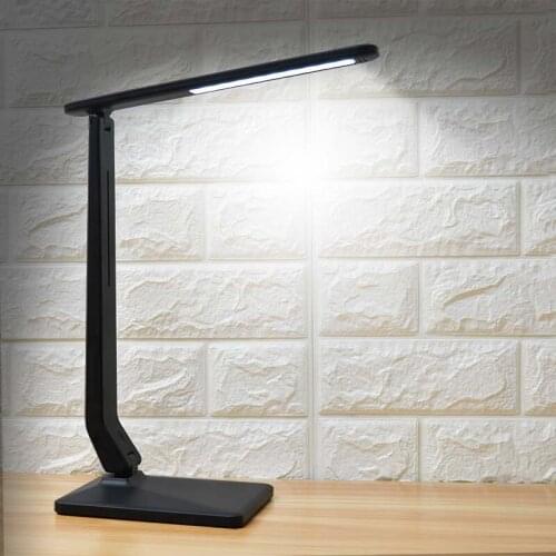 Free shipping 57leds Eye care desk lamp student learning reading light plug-in dimming and color adjust folding table lamp