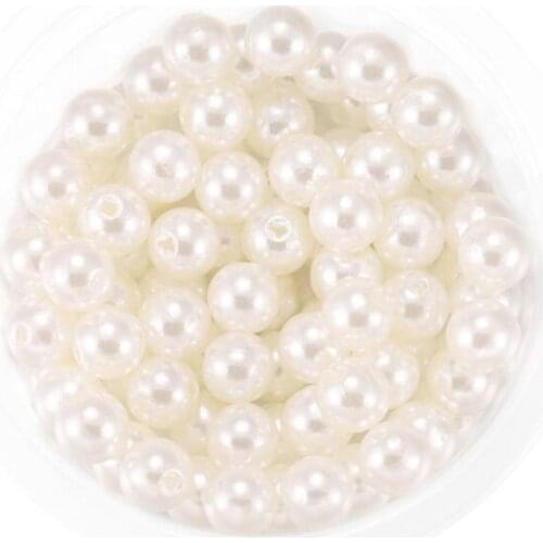 ABS Imitation Pearl Beads Loose Round Acrylic Beads To Needlework Handmade For Necklace Bracelets DIY Jewelry Components Making