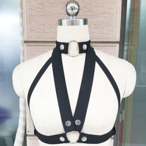 Bra style cage harness 90s goth gothic hipster lingerie Alternative Strappy Caged Body Harness Caged Fetish Lingerie Bondage