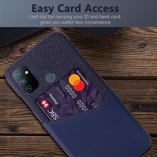 Card Slots Cover Funda On The For OnePlus Nord N100 Coque Business Leather Case For One Plus 1+ Nord N 100 6.52" 2020 Capa Shell