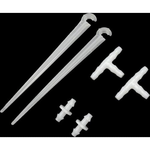 1/4" garden hose water tee holder straight barb Connector water splitter hose holder Repair joint Drip Irrigation Fittings 25 Pc