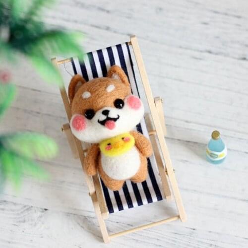 Baby Dog Wool Felt Craft DIY Unfinished Poked Set Handcraft Needle Material Bag E56C