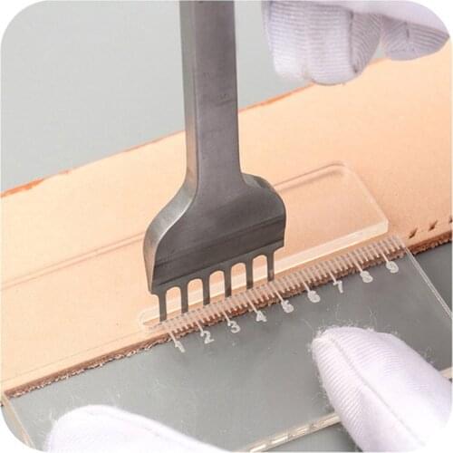 DIY Hand Geperforeerde Ronde Stiksels Punch Gereedschap Gat Cut Leer Ponsen Tool Acryl Plaat Voor Het Helpen Lederen Perforators