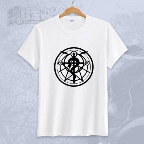 Japanese Anime Fullmetal Alchemist Cosplay T Shirt Cartoon Edward Elric Printed T-Shirt Women/Men Fashion Graphic Top Tee tshirt
