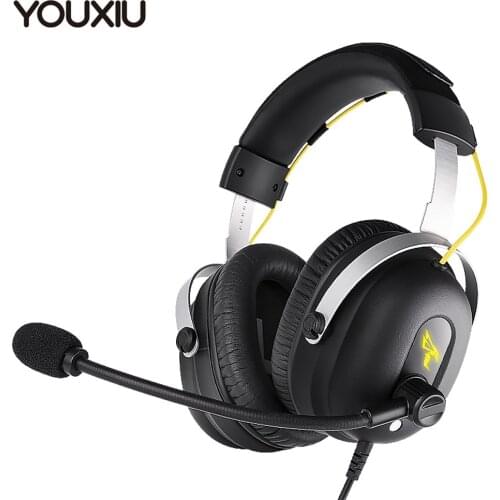 YOUXIU 2021 New Arrivl Gaming Headset 7.1 Multi- channel Surround Sound ENC Dual Microphone Noise Cancellation Gamer Headphones