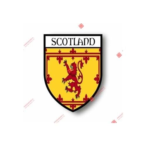 Interesting Stickers Decal Souvenir Vinyl Car Shield City Flag World Crest Scotland Lion Car Decal Decoration Laptop
