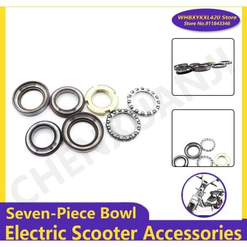 A Set Of Seven-piece Bowl Bearing Assembly Steering Shaft Column Steering For Citycoco Electric Scooter Accessories parts