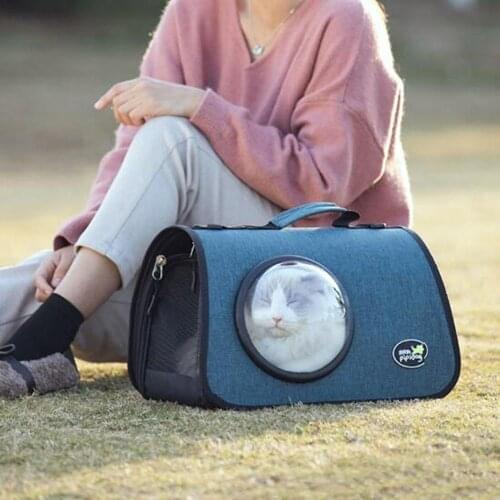 Cat Carrier Bag Breathable Transparent Puppy Cat Backpack Cats Box Cage Small Dog Pet Travel Carrier Handbag Space Capsule