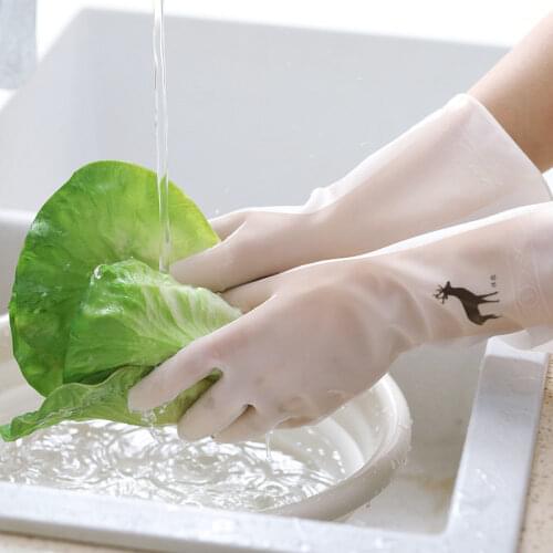 Kitchen dish washing gloves household dishwashing gloves rubber gloves for washing clothes cleaning gloves for dishes U3