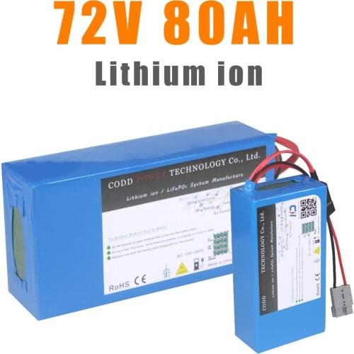 72V 100AH Lithium Battery Pack 72V 2000W 5000W 8000W Electric motorcycle Electric bicycle Scooter 72V Battery