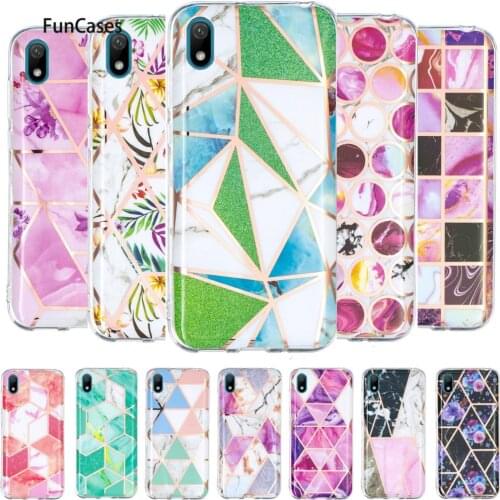 Thick Lines Soft IMD Cases For cellular Huawei Y6 Prime 2019 Coques Phone Cover Huawei telefon Y7 Prime 2019 Y5 Y6 Grid Cases