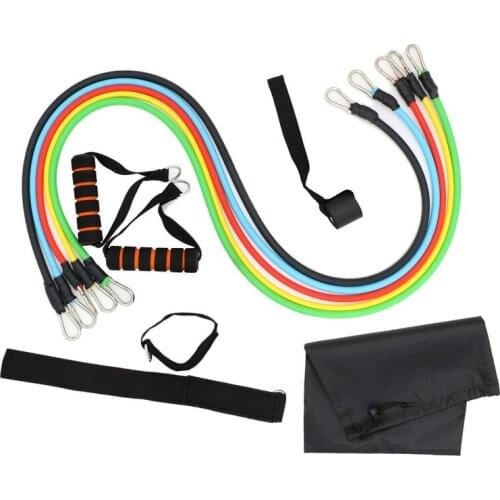 Resistance Bands Set Workout Card 11 Stks/set Pull Touw Fitness Oefeningen Resistance Band Excerciser Body Training Workout Yoga