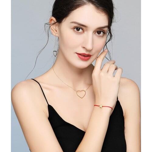 Stainless Steel Minimalism Fashion Geometry Triangle Heart Round Pendant Necklace Jewelry Gift For Women