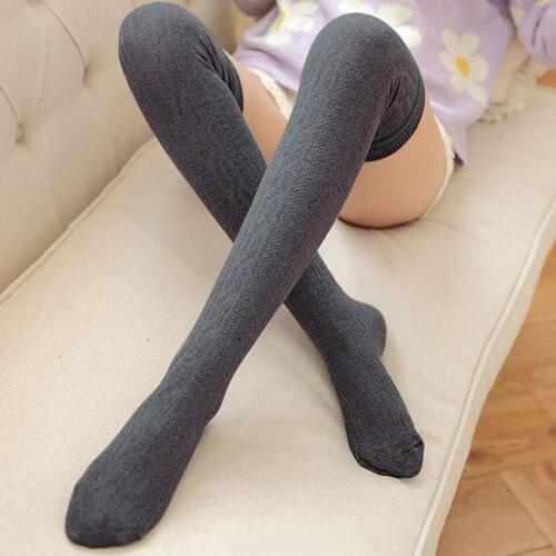 New New Fashion Cotton Sexy Striped Thigh High Over The Knee Socks Long Stockings For Girls Ladies Women SCI88