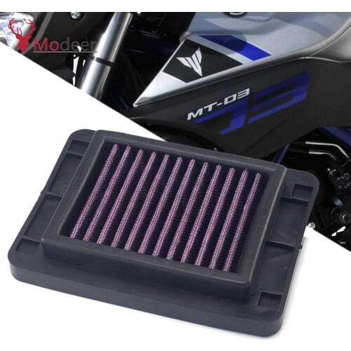 Motorcycle High Flow Air Filter Cleaner Reuseful Element For YAMAHA MT03 MT 03 2016 2017 2018 2019 2020