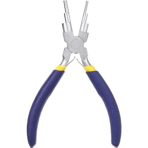 6-in-1 Multi-step Bail Making Plier Wire Stripper Wire Looper Ring Looping Pliers 3/4/6/7/8/10mm DIY Jewelry Pliers Hand Tool