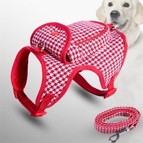 Dog Harness Vest Pet Dog Leash Lead Set Yorkshire Poodle Bichon Pomeranian Schnauzer Pug Costume Pet Product Supplies Dropship