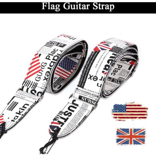 Flag of the United Kingdom United States Durable Bass Electric Acoustic Guitar Strap Belt