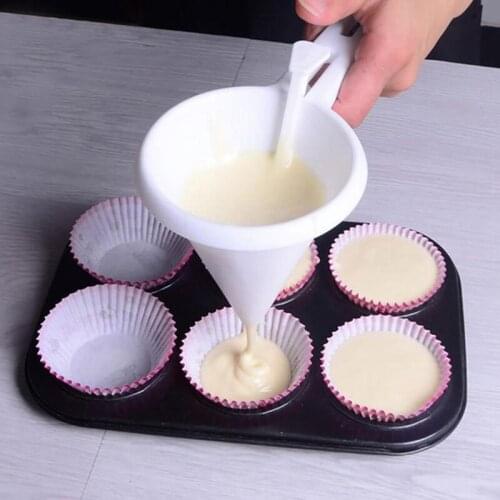 Adjustable Ice Candy Kitchen Funnel Chocolate Pastry Batter Dispenser Cream Cookie Pancake Muffin Funnel Baking Tools for Cakes