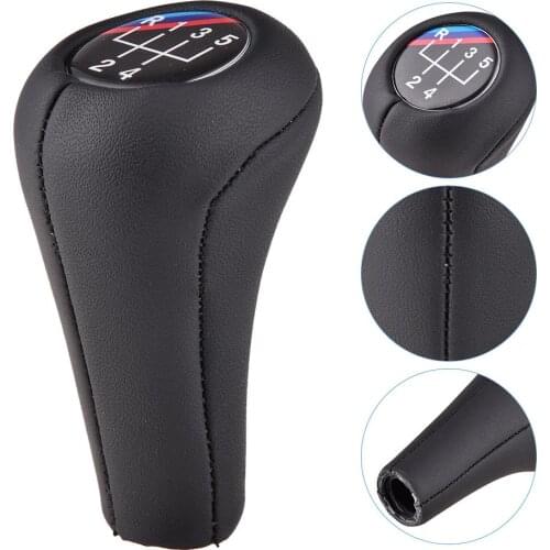 High Quality PU Leather 5 Speed 6 Speed Manual Car Gear Shift Shifter Knob