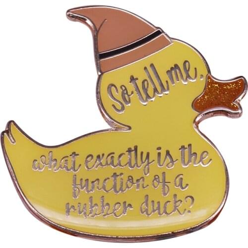 Tell me, what exactly is the function of a rubber duck enamel pin bath partner cute nostalgic childhood jewelry