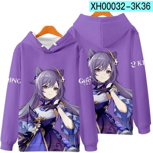Game Genshin Impact 3D hoodies Sweatshirt Men Women Genshin Impact Sweatshirt Causal Anime Printing hoodie Tracksuit Clothes