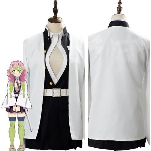 Demon Slayer Kimetsu no Yaiba Kanroji Mitsuri Cosplay Costume Women Outfit Halloween Carnival Costumes