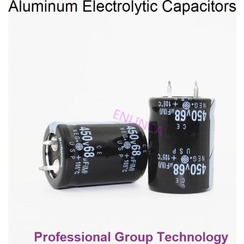 1pcs RB1 Good quality 450v68uf Radial DIP Aluminum Electrolytic Capacitors 450v 68uf Tolerance 20% size 22x30MM 20
