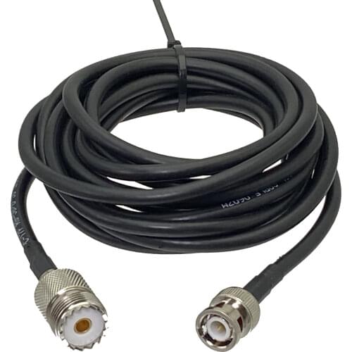 1Pcs RG58 BNC Male Plug to UHF SO239 Female Jack Connector RF Coaxial Jumper Pigtail Cable For Radio Antenna 6inch~30M