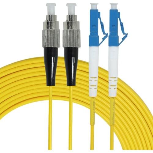 10pcs LC/UPC-FC/UPC Single mode dual core fiber optic patch cord simplex Jumper Cable SM Duplex 2 cores Optic 1m 2m 3m 5m 10m