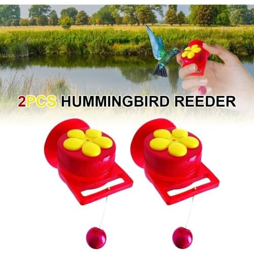 2pcsGarden Feeder Tool Bird Feeder Hummingbird Feeder Garden Hand held Plastic Hummingbird Feeder Outdoor For Bird Feeding Tools